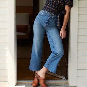 Madrwell The Perfect Vintage Wide-Leg Crop Jean in Catlin Wash